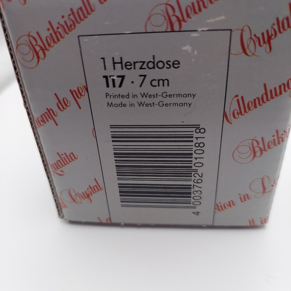 Nachtmann Bleikriskall WGermany Crystal Heart Trinket Box. In Original Box! - Picture 5 of 10